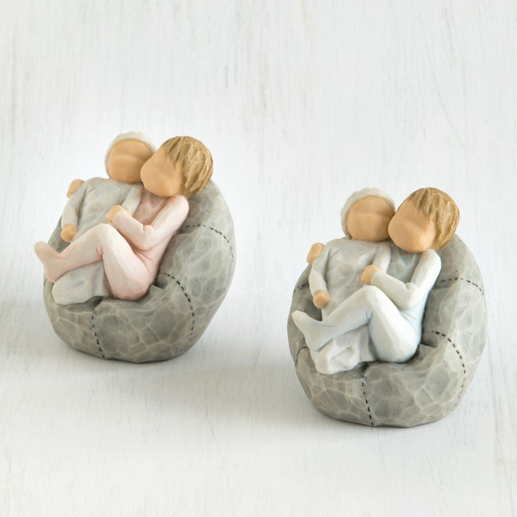 My New Baby blue figurine as a sibling and baby boy keepsake gift