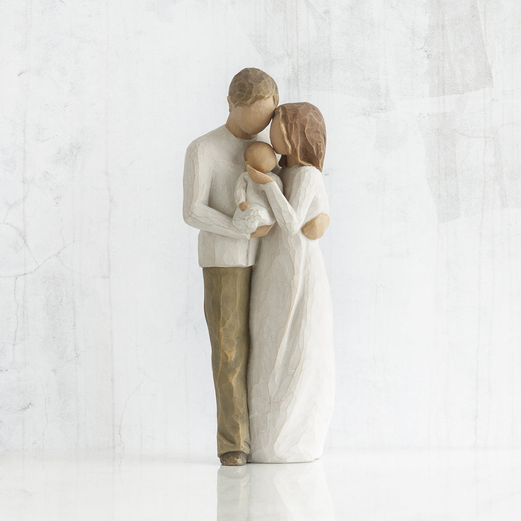 Our Gift figurine as a new baby and parent keepsake gift