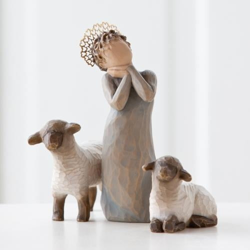 Little Shepherdess Nativity figure for a meaningful Christmas keepsake display