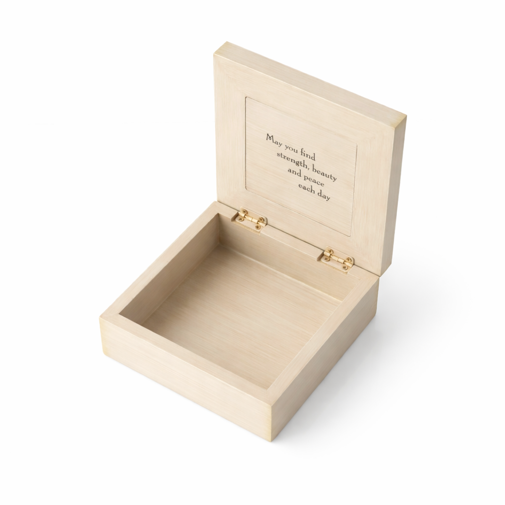 A Tree, a Prayer Memory Box as a memorial keepsake box for treasured mementos
