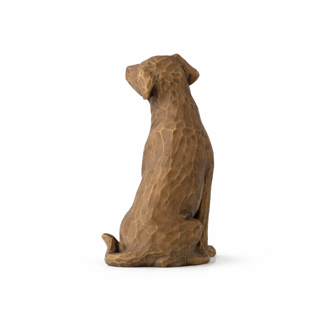 Love My Dog dark figurine as a dog lover keepsake gift