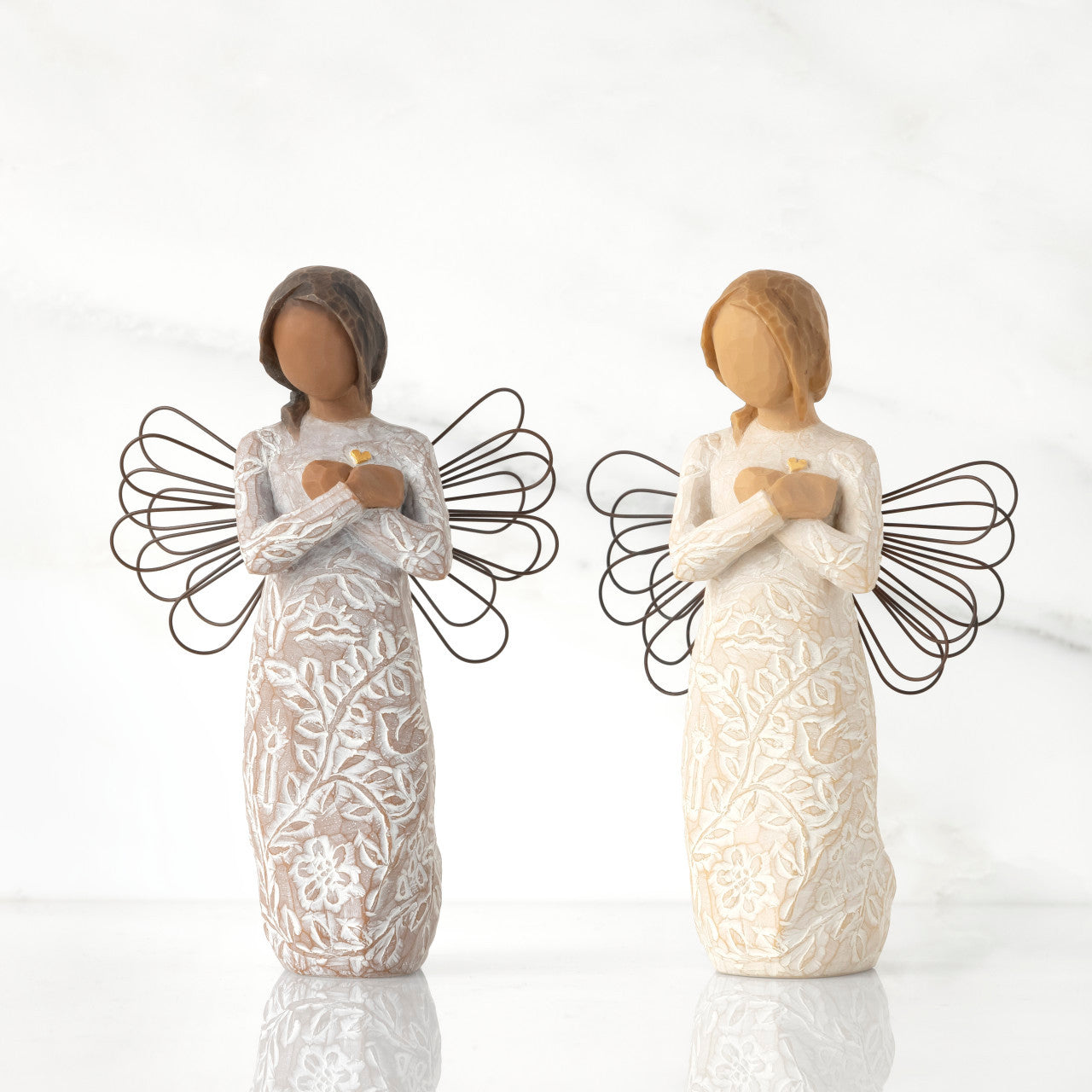 Remembrance Angel darker skin tone as a memorial comfort keepsake gift