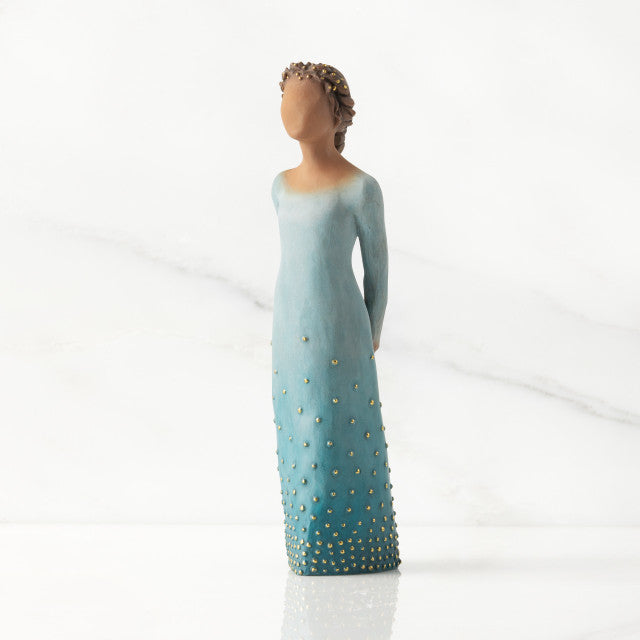Radiance darker skin figurine as an encouragement and confidence gift