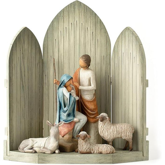 Willow Tree The Christmas Story Nativity Set complete Christmas keepsake display