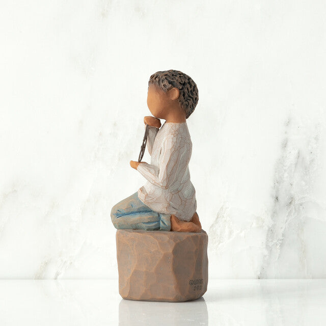Love You Too darker skin figurine as a child love keepsake gift