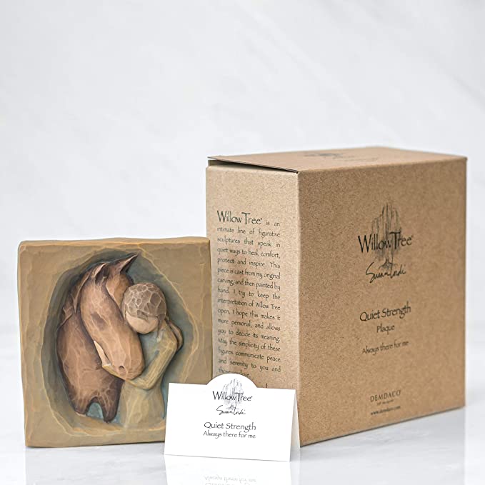 Quiet Strength Plaque detail as a meaningful support and friendship gift